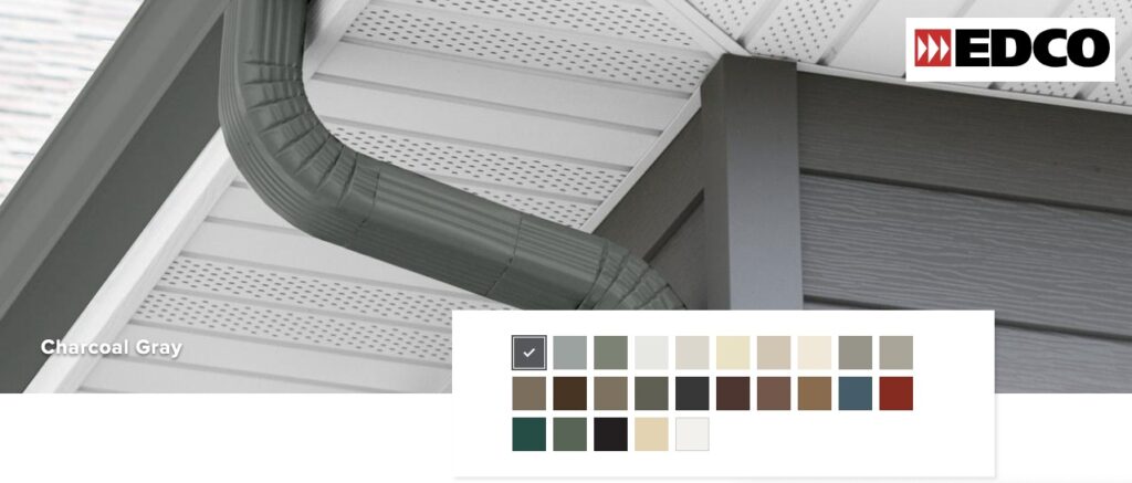 Edco Products Seamless Gutter and Rainwair Color Chart by Trulson Exteriors
