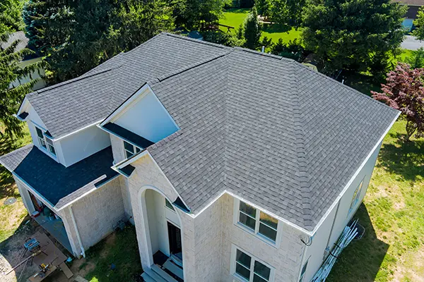 Aerial view of roof